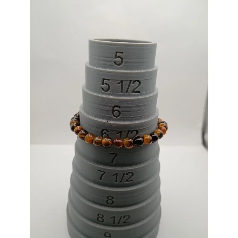 Mens Lot Of 4 Natural Stone Beaded Stretched Bracelets Size 6.5-7 Inches - Picture 3 of 5